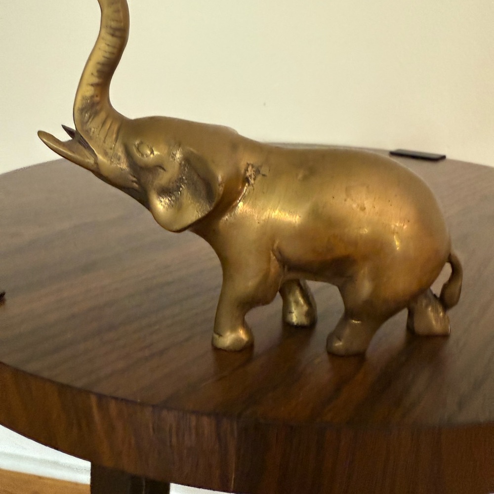 Gold Elephant Sculpture